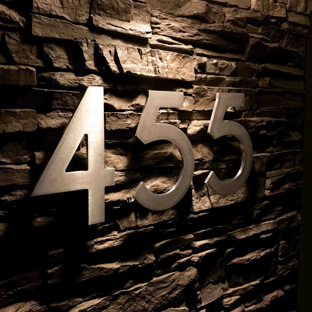 Metal Address Numbers in Texas