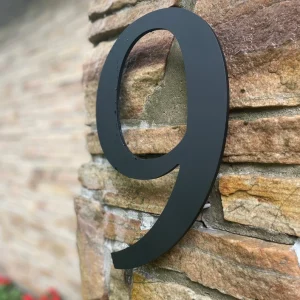 Black Address Number on Brick