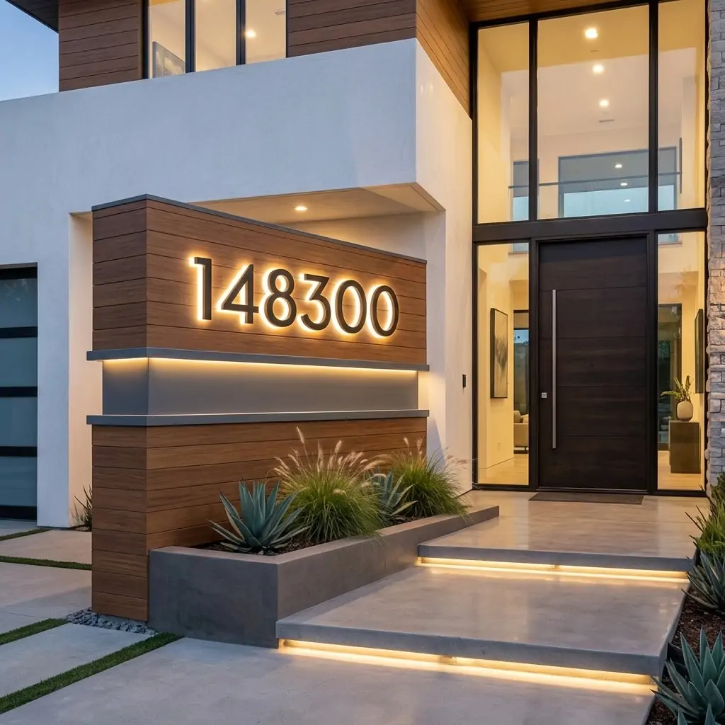 Visually Stunning Backlit House Numbers (LED)